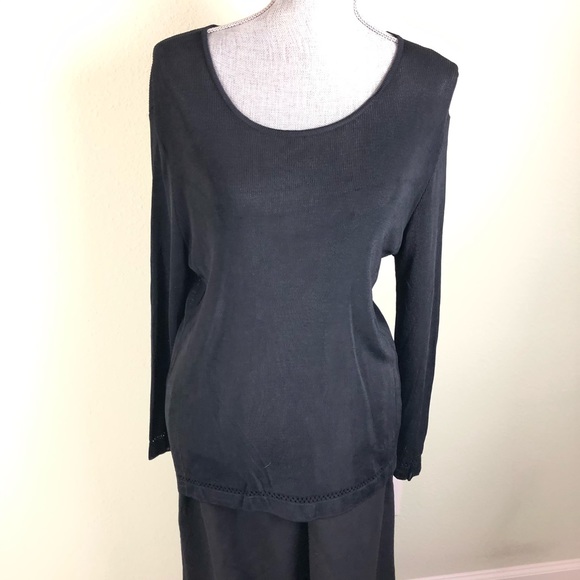 Vintage gaston jaunet black sweater 1960's-1970’s - Picture 6 of 16